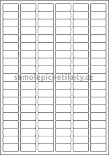 Etikety PRINT 30x15 mm (1000xA4) - bílý strukturovaný papír