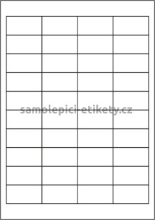 Etikety PRINT 48,5x25,4 mm (100xA4), 40 etiket na archu - bílý strukturovaný papír