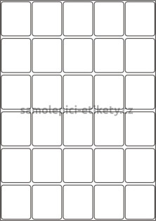 Etikety PRINT 40x46 mm (100xA4) - bílý metalický papír