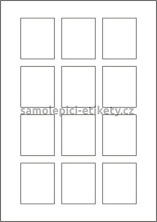 Etikety PRINT 45x55 mm (100xA4) - bílý metalický papír