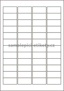Etikety PRINT 45,7x21,2 mm (100xA4) - bílý metalický papír