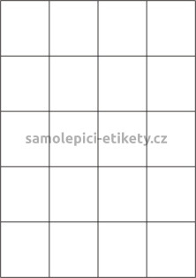 Etikety PRINT 52,5x59,4 mm (1000xA4) - bílý metalický papír
