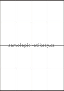 Etikety PRINT 52,5x74,2 mm (1000xA4) - bílý metalický papír