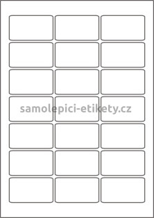 Etikety PRINT 60x34 mm (100xA4) - bílý metalický papír