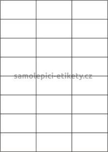 Etikety PRINT 70x37 mm (1000xA4) - bílý metalický papír