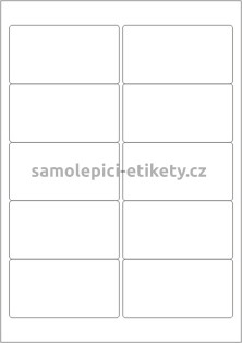 Etikety PRINT 96x50,8 mm (100xA4) - bílý metalický papír