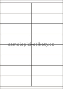 Etikety PRINT 105x35 mm (100xA4) - bílý metalický papír