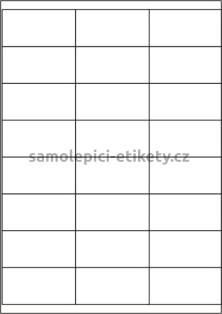 Etikety PRINT 70x35 mm (100xA4) - hnědý proužkovaný papír