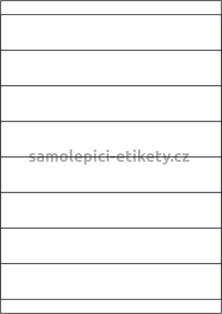 Etikety PRINT 210x33,8 mm (100xA4) - hnědý proužkovaný papír