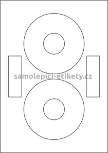 Etikety PRINT CD 118/41 mm (100xA4) - hnědý proužkovaný papír
