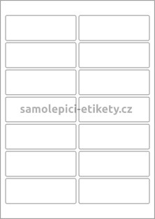 Etikety PRINT 96x34 mm (100xA4) - hnědý proužkovaný papír