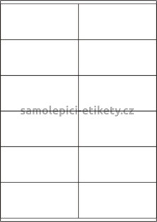 Etikety PRINT 105x48 mm (100xA4) - průsvitný papír