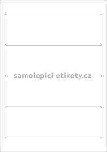 Etikety PRINT 192x61 mm (100xA4) - průsvitný papír