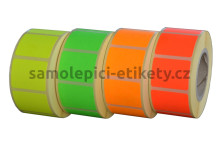 Etikety na kotouči 25x10 mm papírové barevné signální (40/6000)