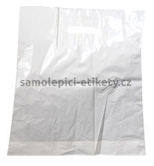 Taška polyetylen 38x45 cm s průhmatem bílá