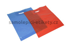 Taška polyetylen 38x45 cm s průhmatem barevná