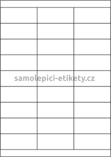 Etikety PRINT 70x30 mm bílé pololesklé 250 g/m2 (50xA4)