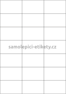 Etikety PRINT 70x42,4 mm bílé pololesklé 250 g/m2 (50xA4)