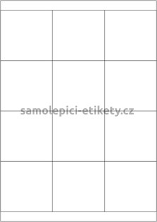 Etikety PRINT 70x67,7 mm bílé pololesklé 250 g/m2 (50xA4)