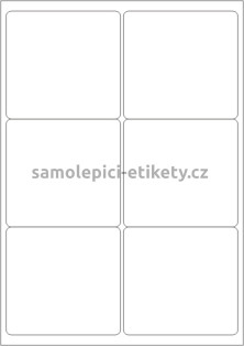 Etikety PRINT 99,1x93,1 mm bílé pololesklé 250 g/m2 (50xA4)