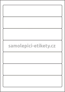 Etikety PRINT 192x38 mm bílé pololesklé 250 g/m2 (50xA4)