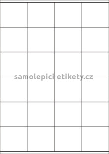 Etikety PRINT 52,5x48 mm (100xA4) - transparentní lesklá polyesterová folie