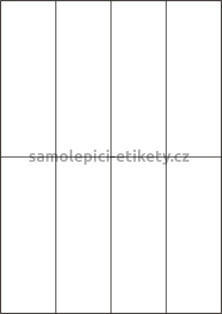 Etikety PRINT 52,5x148,5 mm (100xA4) - transparentní lesklá polyesterová folie