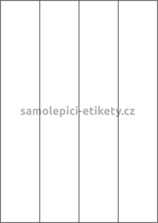Etikety PRINT 52,5x297 mm (100xA4) - transparentní lesklá polyesterová folie