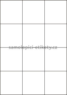 Etikety PRINT 70x74,2 mm (100xA4) - transparentní lesklá polyesterová folie
