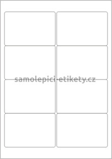 Etikety PRINT 96x63,5 mm (100xA4) - transparentní lesklá polyesterová folie