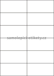 Etikety PRINT 105x49,6 mm (100xA4) - transparentní lesklá polyesterová folie