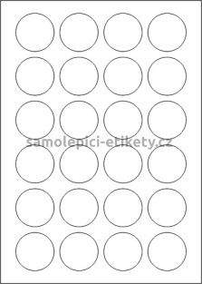Etikety PRINT kruh průměr 40 mm bílé (100xA4)