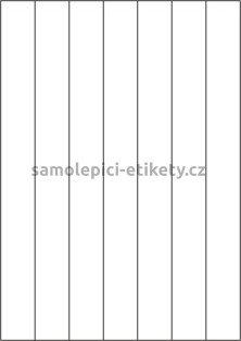 Etikety PRINT 30x297 mm (100xA4) - stříbrná matná polyesterová folie