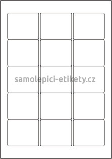 Etikety PRINT 59x50 mm (100xA4) - stříbrná matná polyesterová folie