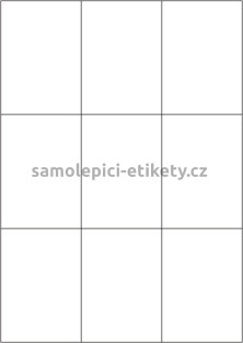Etikety PRINT 70x99 mm (100xA4) - stříbrná matná polyesterová folie