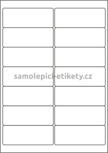 Etikety PRINT 99,1x38,1 mm (100xA4) - stříbrná matná polyesterová folie