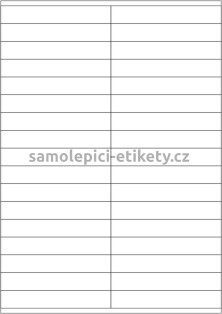 Etikety PRINT 105x16,9 mm (100xA4) - stříbrná matná polyesterová folie