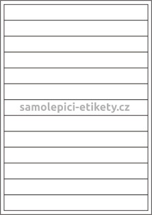 Etikety PRINT 200x22 mm (100xA4) - stříbrná matná polyesterová folie