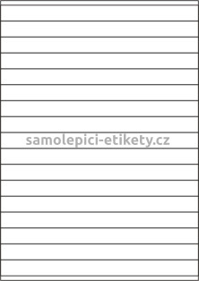 Etikety PRINT 210x16,9 mm (100xA4) - stříbrná matná polyesterová folie