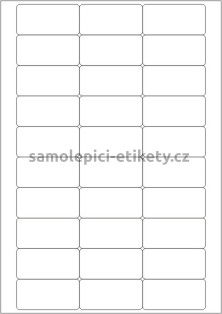 Etikety PRINT 60x29 mm (50xA4) - transparentní lesklá polyesterová inkjet folie