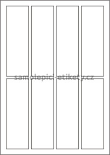 Etikety PRINT 43x135 mm (100xA4) - krémový strukturovaný papír