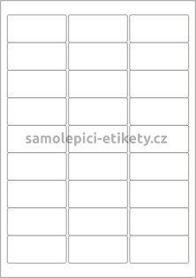 Etikety PRINT 63,5x29,6 mm (100xA4) - bílý strukturovaný papír