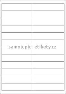 Etikety PRINT 100x23 mm (1000xA4) - bílý strukturovaný papír