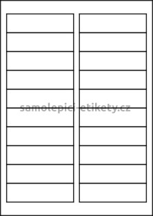 Etikety PRINT 92,5x26 mm (100xA4) - bílý strukturovaný papír