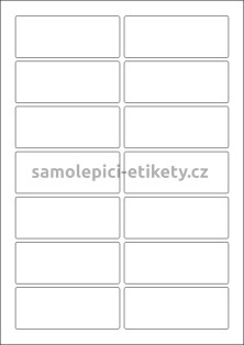 Etikety PRINT 90x36 mm (1000xA4) - bílý metalický papír