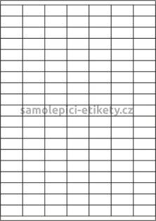 Etikety PRINT 30x15 mm (100xA4), 133 etiket na archu - hnědý proužkovaný papír