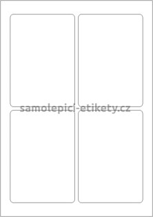 Etikety PRINT 89x127 mm (1000xA4) - hnědý proužkovaný papír
