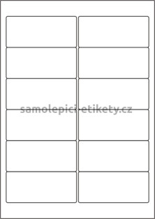 Etikety PRINT 96x42,3 mm (1000xA4) - hnědý proužkovaný papír