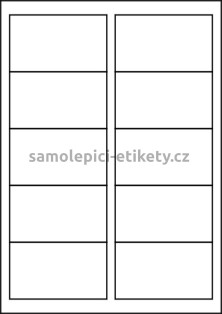Etikety PRINT 92,5x54 mm (1000xA4) - hnědý proužkovaný papír