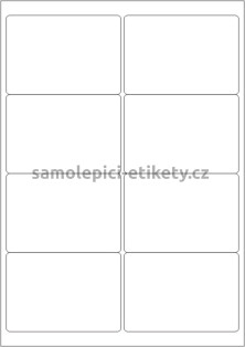 Etikety PRINT 99,1x68 mm (100xA4) - průsvitný papír